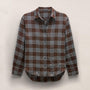 Plaid Linen Oversized Shirt in Plum Plaid | James Perse Los Angeles