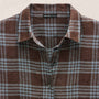 Plaid Linen Oversized Shirt in Plum Plaid | James Perse Los Angeles