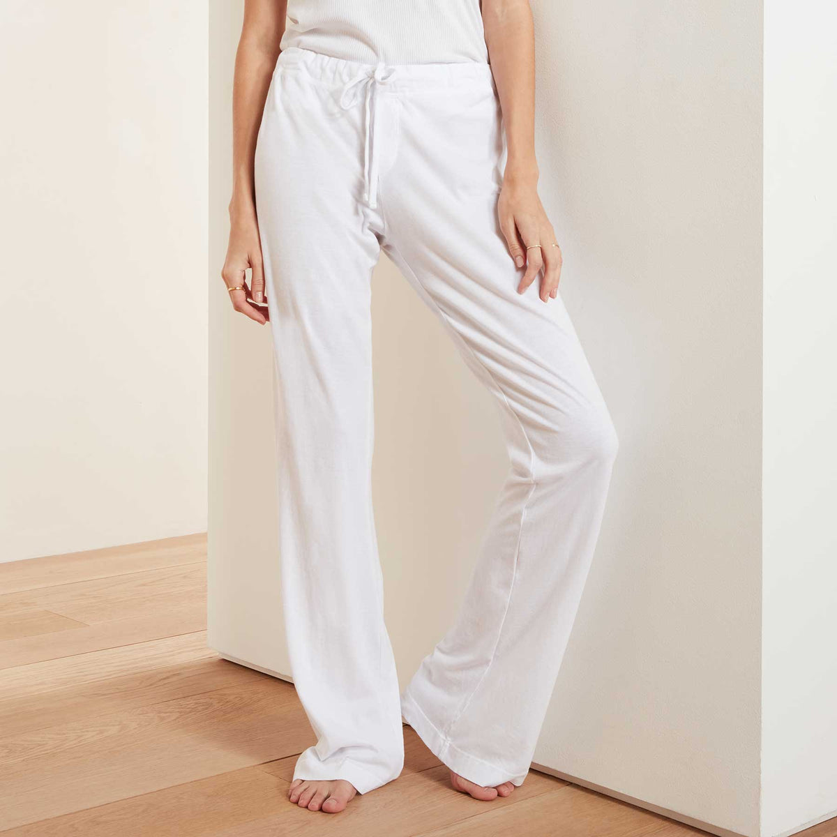 Knit Jersey Pajama Pant in White | James Perse Los Angeles