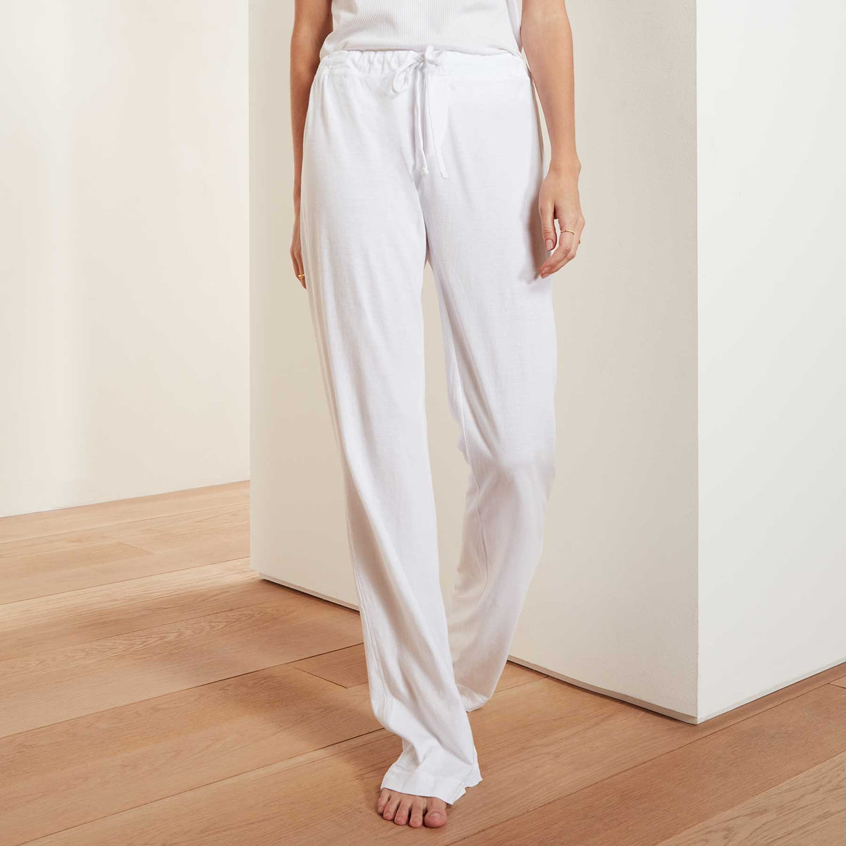 Knit Jersey Pajama Pant - White | James Perse Los Angeles