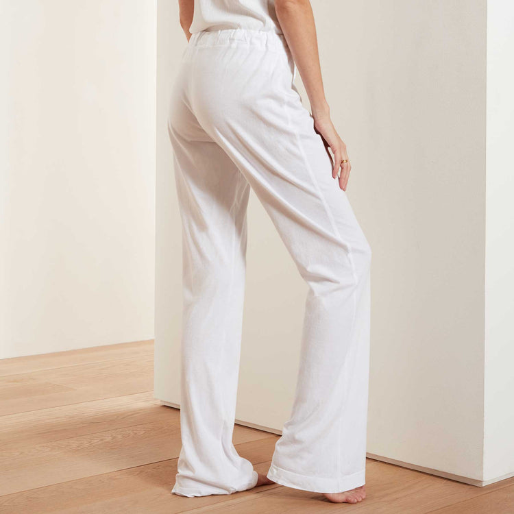 Knit Jersey Pajama Pant - White | James Perse Los Angeles