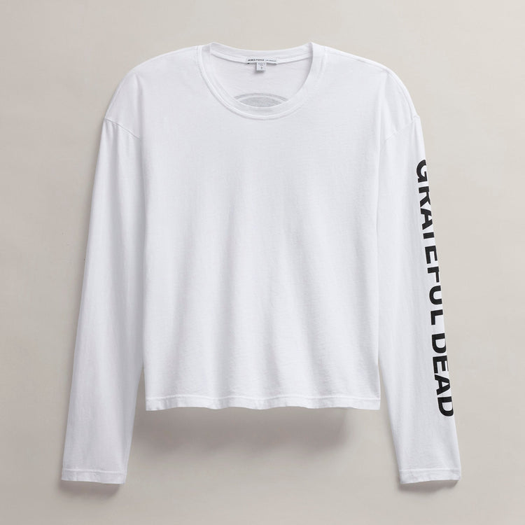 Women's Grateful Dead Long Sleeve in White/Black | James Perse Los Angeles