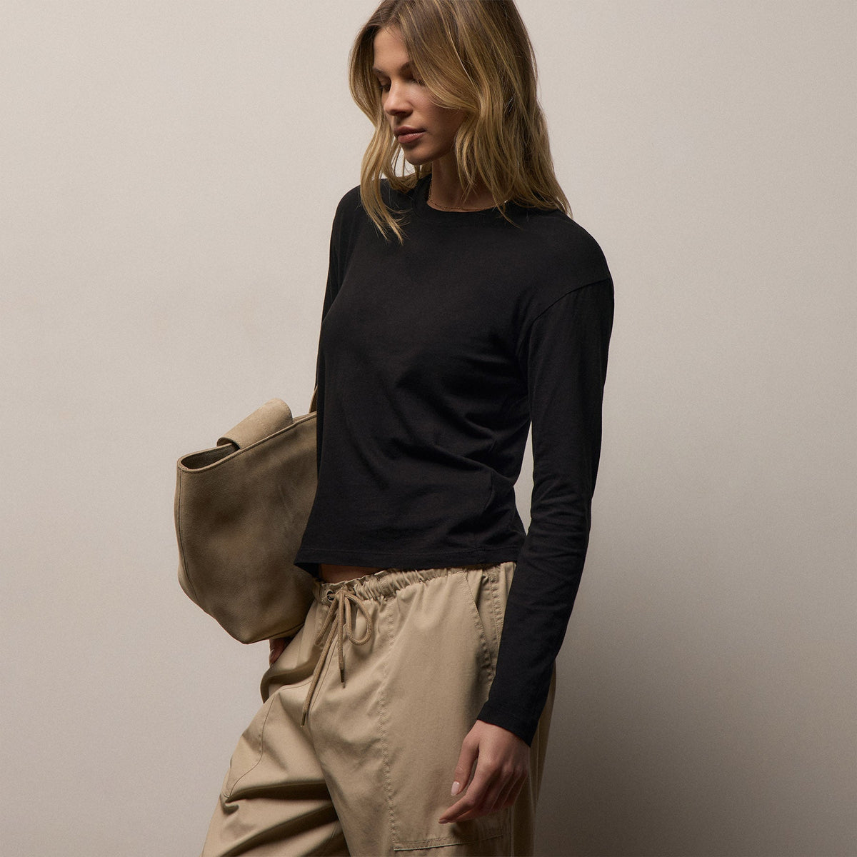 Vintage Boxy Tee in Black | James Perse Los Angeles