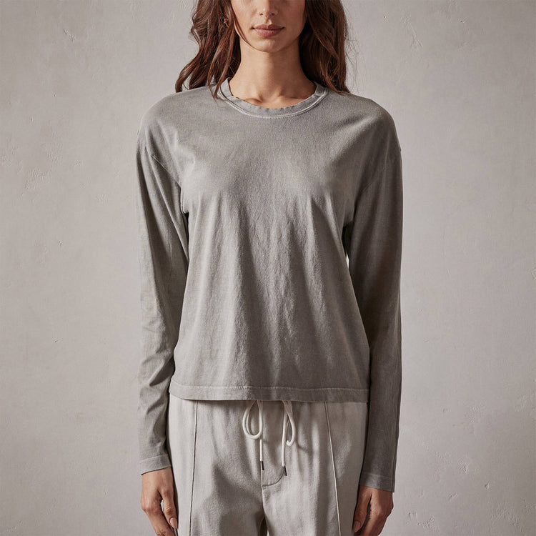 Vintage Boxy Tee in Concrete Pigment | James Perse Los Angeles