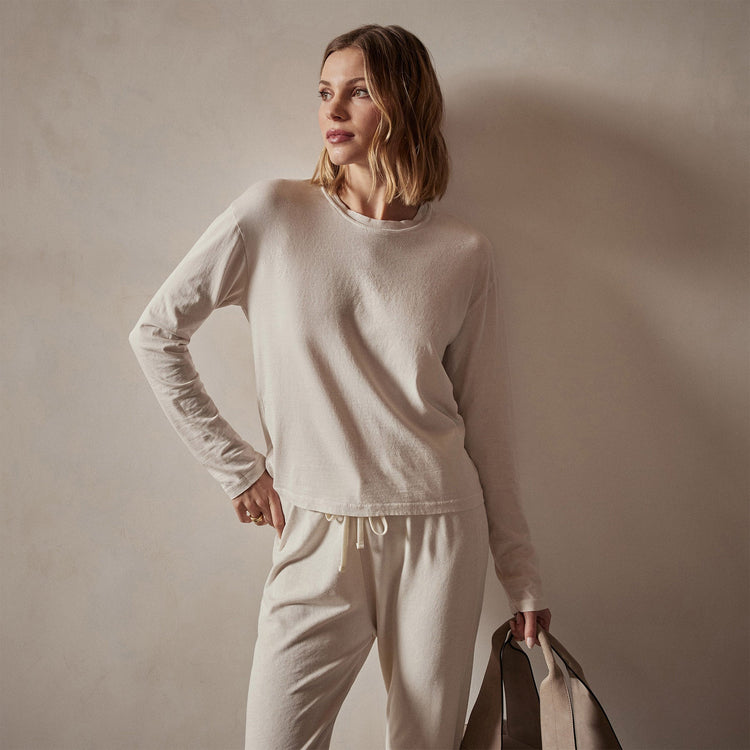Vintage Boxy Tee in Canvas Pigment | James Perse Los Angeles