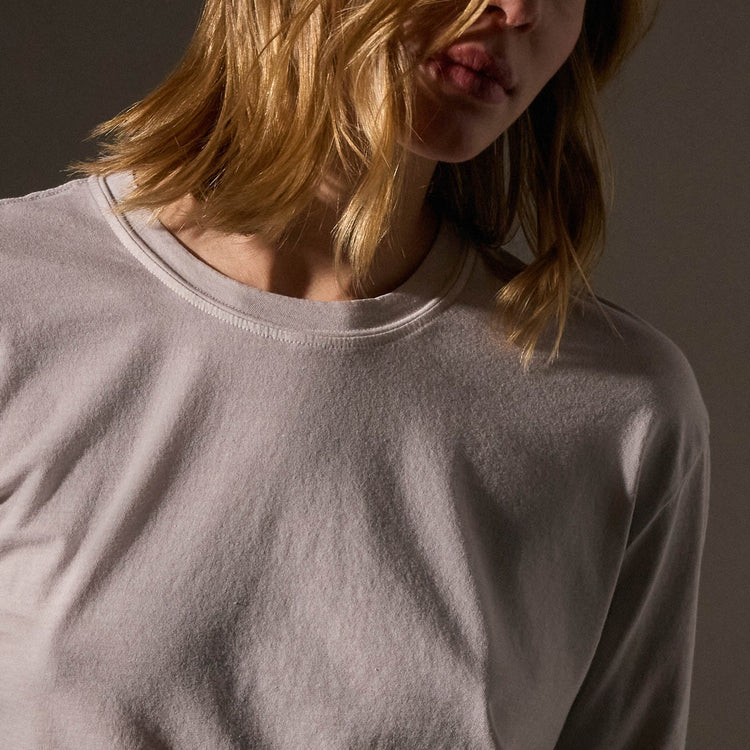 Vintage Boxy Tee  in Light Mist Pigment | James Perse Los Angeles