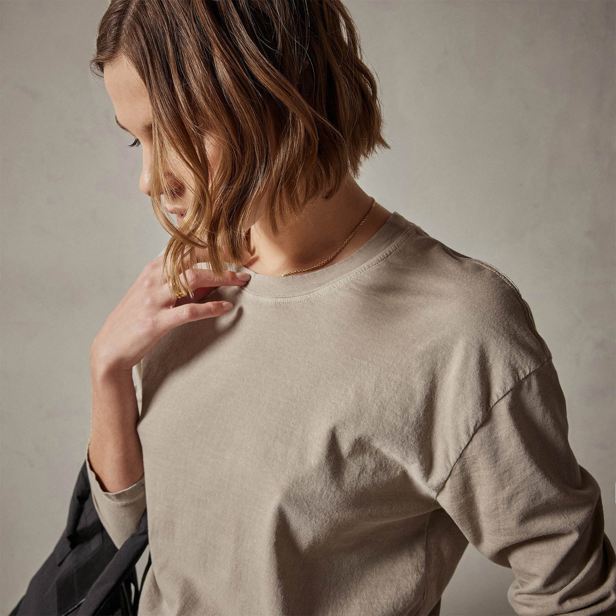 Vintage Boxy Tee in Toast Pigment | James Perse Los Angeles