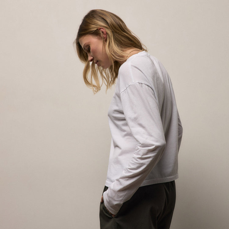 Vintage Boxy Tee in White | James Perse Los Angeles