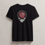 Women's Grateful Dead Rose Short Sleeve Crew in Black/Red | James Perse Los Angeles
