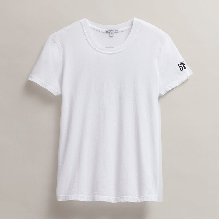 Women's Grateful Dead Short Sleeve in White/Black | James Perse Los Angeles