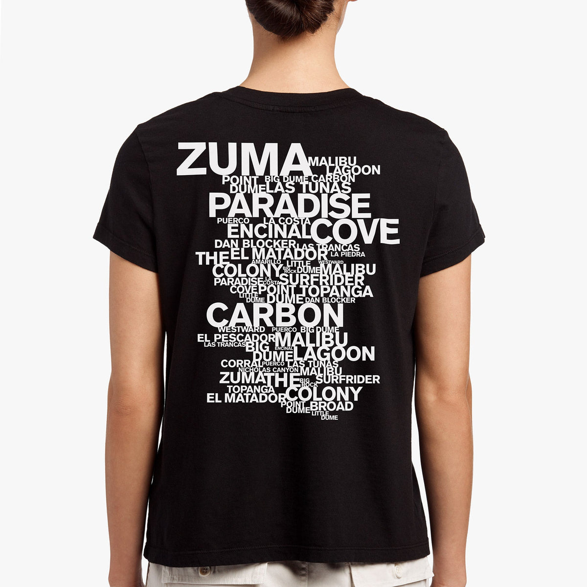 S/S Malibu Beaches Graphic in Black | James Perse Los Angeles