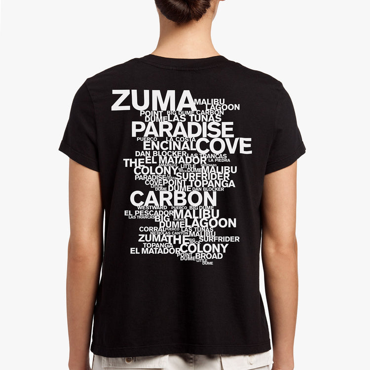 S/S Malibu Beaches Graphic in Black | James Perse Los Angeles