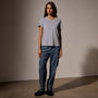 Palm Tree Graphic Tee in Breeze Pigment/Grey | James Perse Los Angeles