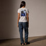 Palm Tree Graphic Tee in White/Blue | James Perse Los Angeles