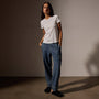 Palm Tree Graphic Tee in White/Blue | James Perse Los Angeles