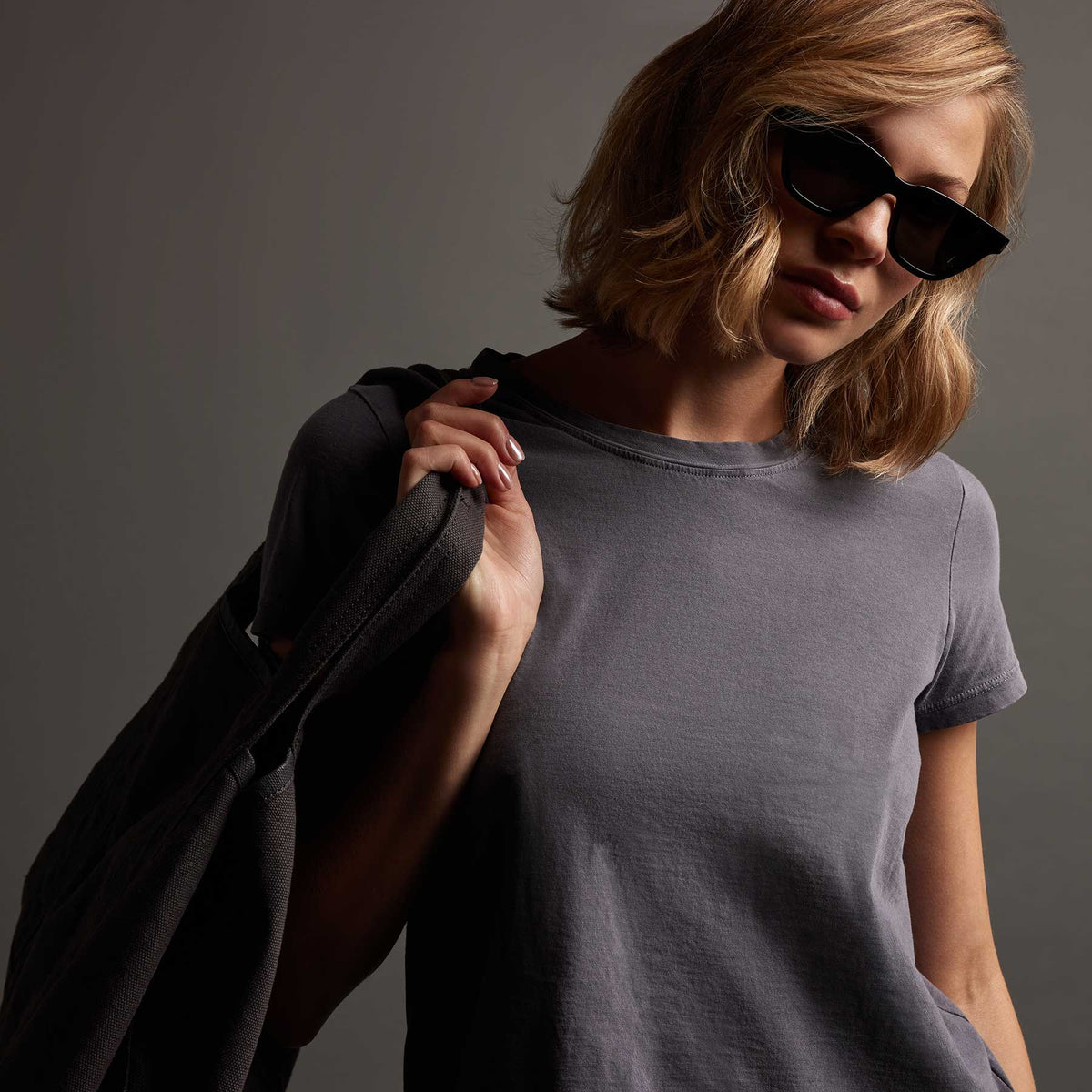 Vintage Little Boy Tee in Flannel Pigment | James Perse Los Angeles