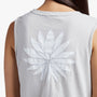 Embroidered Lotus Vintage Tank In Silver/White | James Perse Los Angeles