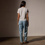 Shrunken Crew Neck Tee in Salt Pigment | James Perse Los Angeles