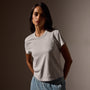 Shrunken Crew Neck Tee in Salt Pigment | James Perse Los Angeles