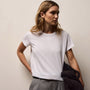 Shrunken Crew Neck Tee in White | James Perse Los Angeles