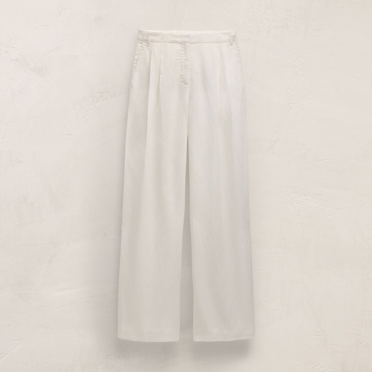 Twill Pleated Trouser In Off White | James Perse Los Angeles
