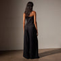 Lightweight Matte Satin Wide Leg Pant in Black | James Perse Los Angeles
