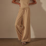 Lightweight Matte Satin Wide Leg Pant in Sand Dune | James Perse Los Angeles