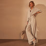 Lightweight Matte Satin Fluid Shirt in Salt | James Perse Los Angeles