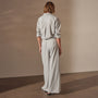 Oversized Matte Poly Wde Leg Pant in Salt | James Perse Los Angeles