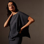 Lightweight Matte Poly Shell Top in Black | James Perse Los Angeles