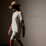 Lightweight Matte Poly Shell Top in White | James Perse Los Angeles