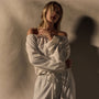 Lightweight Matte Sateen Blouse in White | James Perse Los Angeles