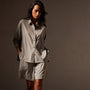 Lightweight Matte Satin Fluid Shirt in Mineral | James Perse Los Angeles