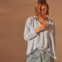 Lightweight Matte Satin Fluid Shirt in Open Sky | James Perse Los Angeles