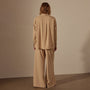 Lightweight Matte Satin Fluid Shirt in Sand Dune | James Perse Los Angeles