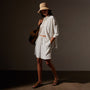 Lightweight Matte Satin Fluid Shirt in White | James Perse Los Angeles