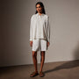 Lightweight Matte Satin Fluid Shirt in White | James Perse Los Angeles
