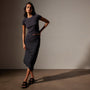 Lightweight Matte Sateen Bias Cut Skirt in Black | James Perse in Los Angeles