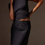 Lightweight Matte Sateen Bias Cut Skirt in Black | James Perse in Los Angeles