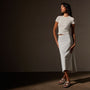Lightweight Matte Sateen Bias Cut Skirt in Frost | James Perse in Los Angeles