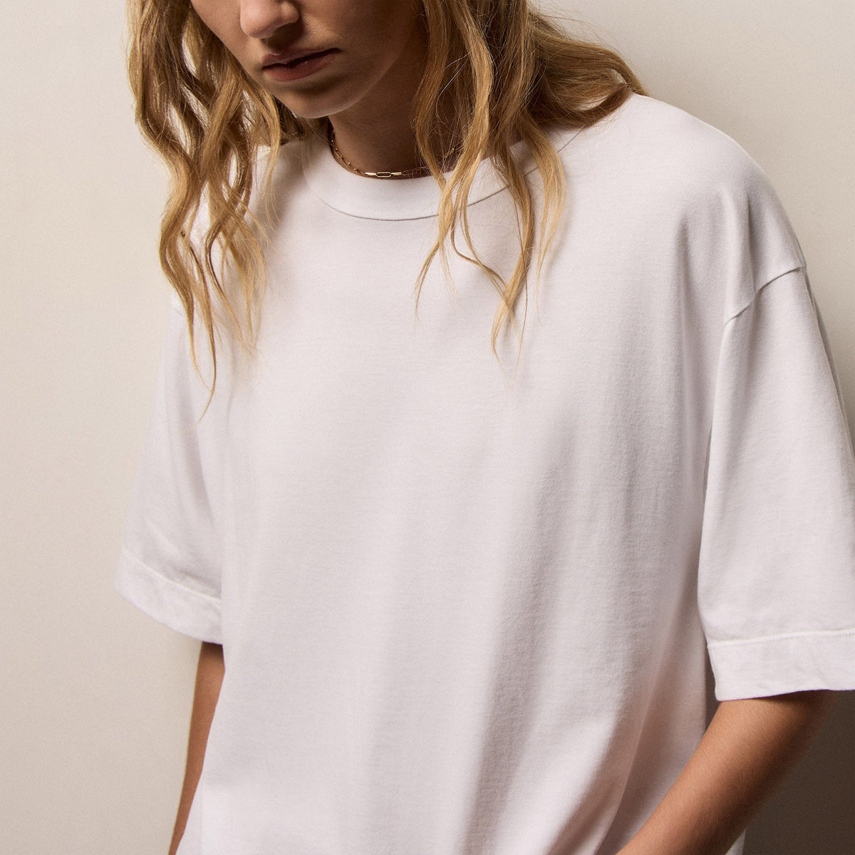 Heavy Luxe Jersey Oversized Tee in White | James Perse Los Angeles