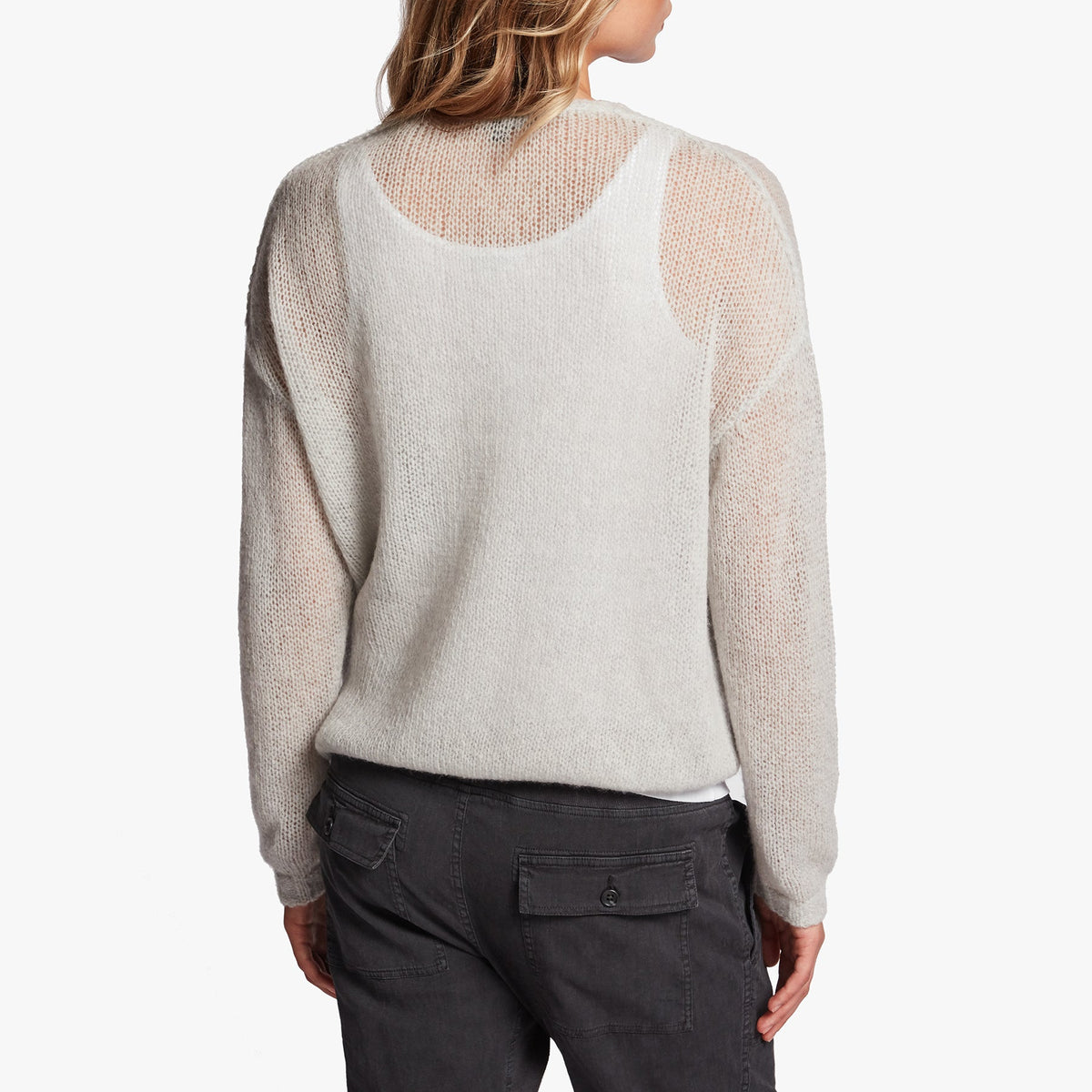 Loose Stitch Wool Cashmere Sweater In Mist | James Perse Los Angeles