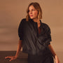 Lightweight Bomber Jacket in Black | James Perse Los Angeles