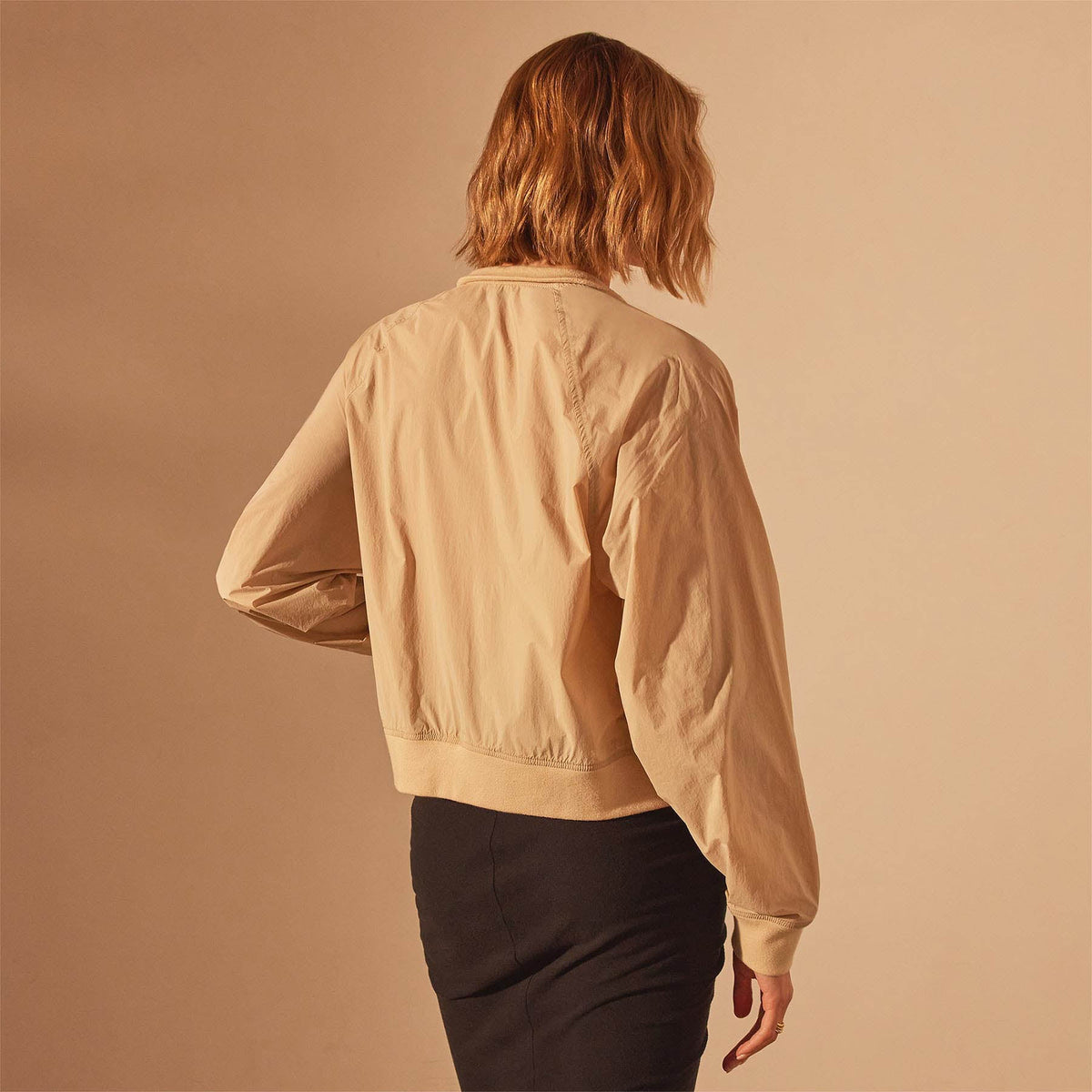 Lightweight Bomber Jacket in Sand | James Perse Los Angeles