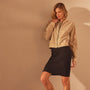 Lightweight Bomber Jacket in Sand | James Perse Los Angeles