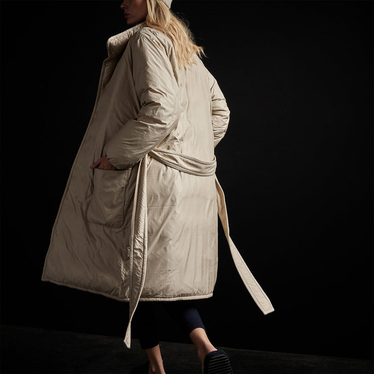 Down Duvet Coat in Sand | James Perse Los Angeles