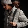 Quilted Down Zip Front Jacket in Concrete | James Perse Los Angeles