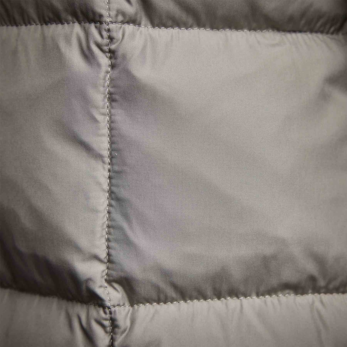 Quilted Down Zip Front Jacket in Concrete | James Perse Los Angeles