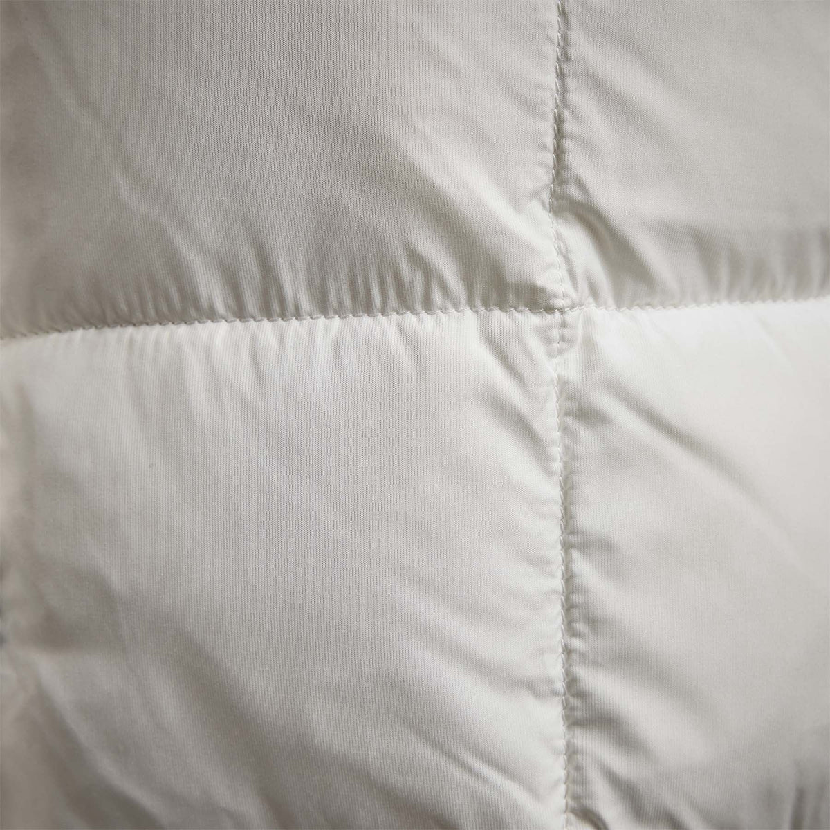 Quilted Down Zip Front Jacket in Cloud White | James Perse Los Angeles
