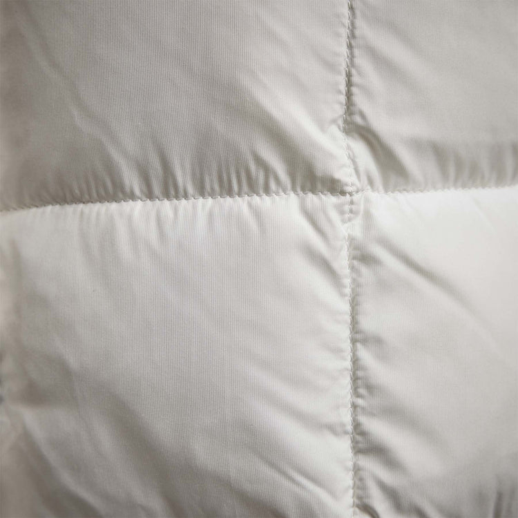 Quilted Down Zip Front Jacket in Cloud White | James Perse Los Angeles